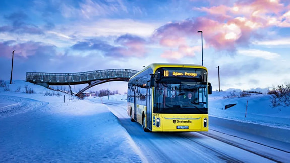 Yutong batteridrevne bus kommer ind i Arktiske Cirkel