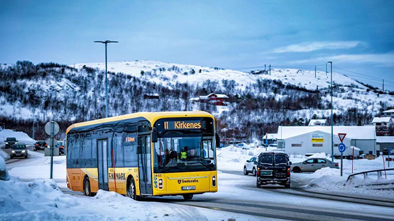 Udfordringer for rene batteridrevne elektriske busser i arktisk vejr